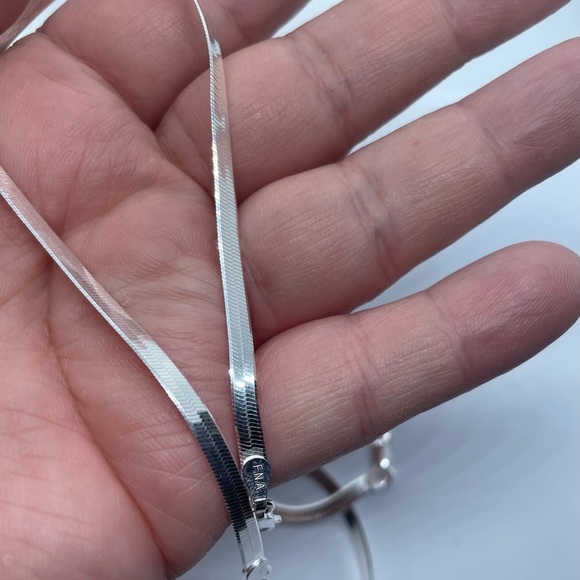 Sterling Silver Magic Herringbone Anklet - Picture 4 of 8